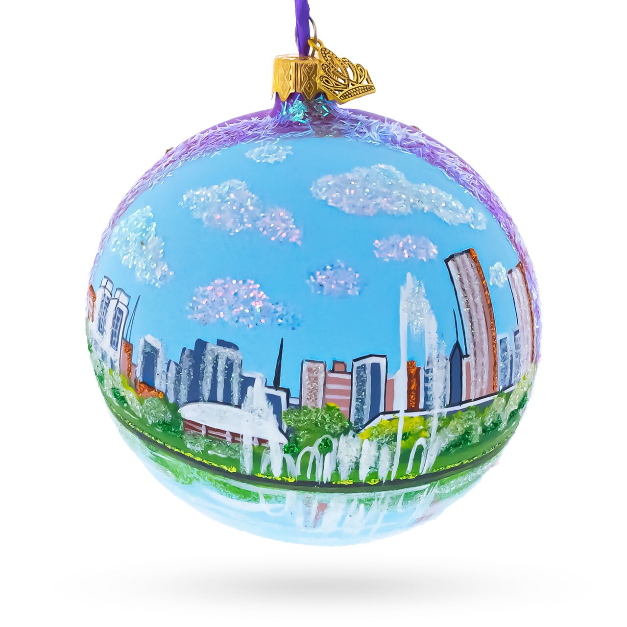 Parque Ibirapuera, Sao Paulo, Brazil Glass Ball Christmas Ornament 4 Inches